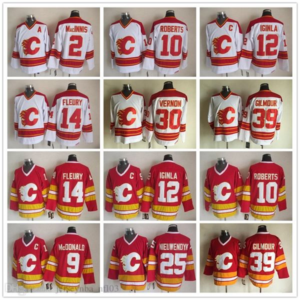 

урожай калгари flames трикотажные игинла теорен флёри майк вернон nieuwendyk allan макиннис лэнни макдональд гэри робертс дуг нхл, Black;red