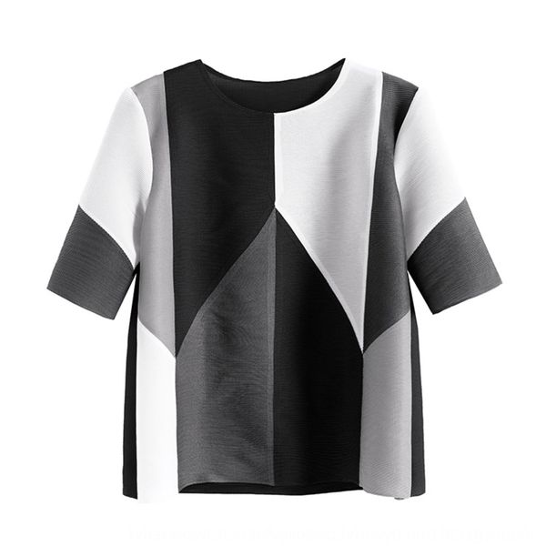 

miyake pleats spring summer 2020 new round jacket jacketjacket short jacketneck mid sleeve loose large print color matching short women, White