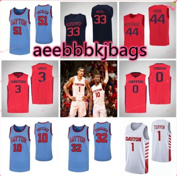 

stitched custom 14 moulaye sissoko jersey ibi watson 3 trey landers 31 jhery matos dayton flyers college men women youth, Black