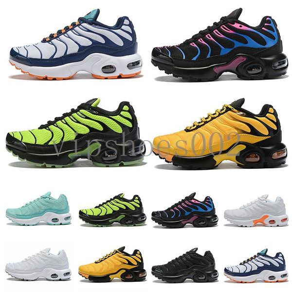 

2019 new tn plus kids running shoes breathable girls boys youth casual sport sneakers eur size 28-35 tgd-0, Black