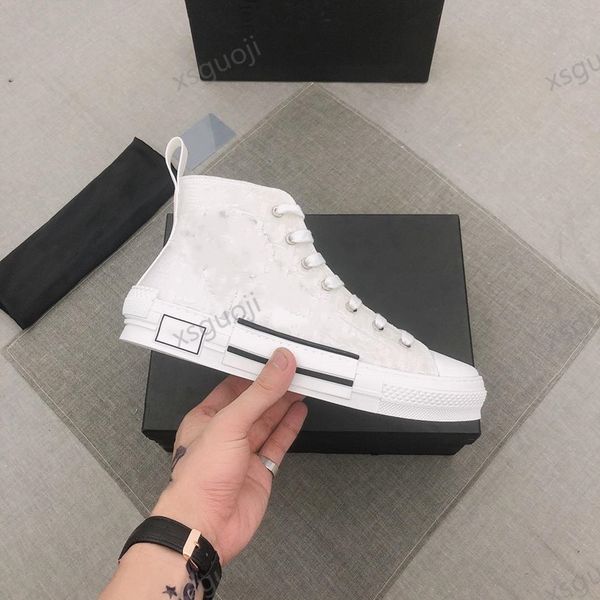 

new limited canvas shoes edition custom printed lovers canvas shoes high shoes with original packaging box delivery 35-46, Black;red