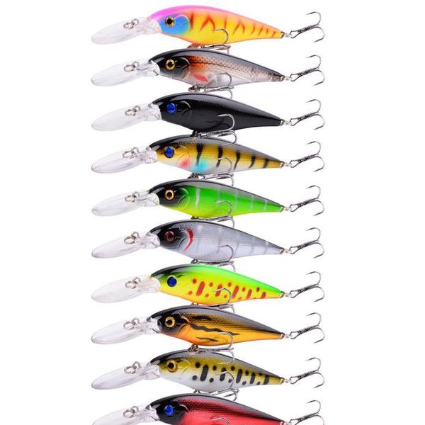 

1pcs floating minnow fishing lures 4# hook 11cm 10.5g wobble hard bait pesca carp crankbait fishing tackle 10 colors a qylcys