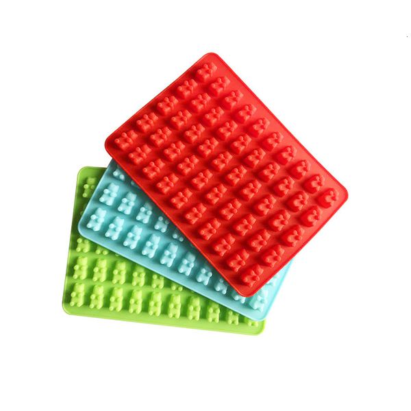 

50 silicone cavity practical gummy cute bear tray make chocolate candy ice jelly mold diy children cake tools wholesale dh2501