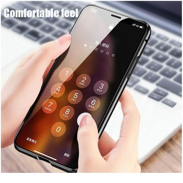 

360 magnetic metal case for iphone 11 pro x xr xs max double side tempered glass cover for iphone 11 wmtcjc