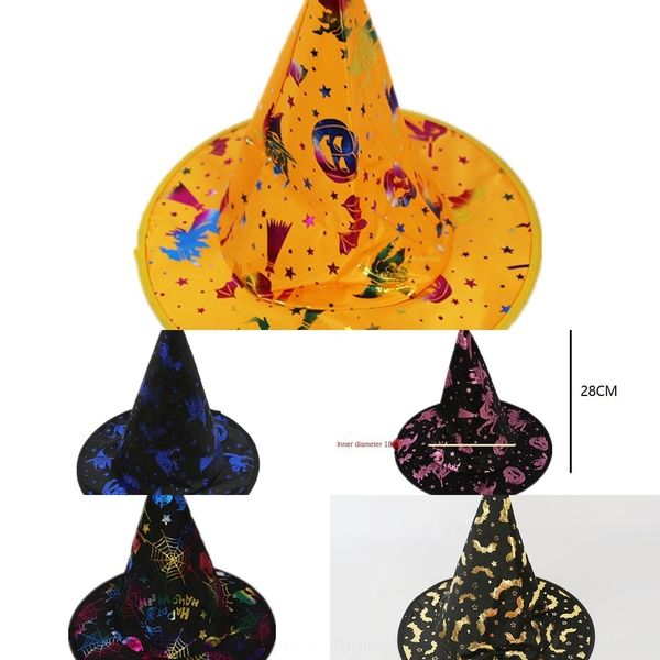 

tcit1 halloween party pointed cap halloween thickened witch cap prop pointed props witch hat masquerade hat 7k93d