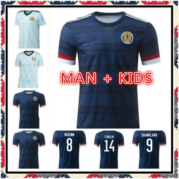 

new 20 21 scotland soccer jerseys 2020 2021 robertson fraser football shirt set naismith mcgregor christie forrest mcginn men kids home away, Black;yellow