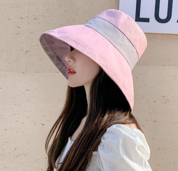 

cokk летние шляпы для женщин пляж bucket hat дамы нашивки большой брим вс hat женский ув защита повседневный sunhat зонт gorros кпт jlljxf, Blue;gray