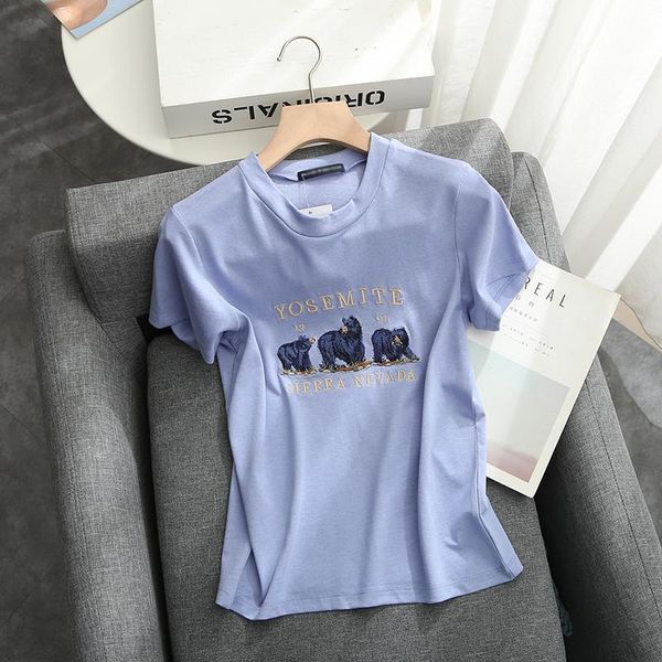 

slim girls soft cotton shirts 2020 summer fashion ladies elegant embroidery cute shirt casual female bomb blouses women chic, White
