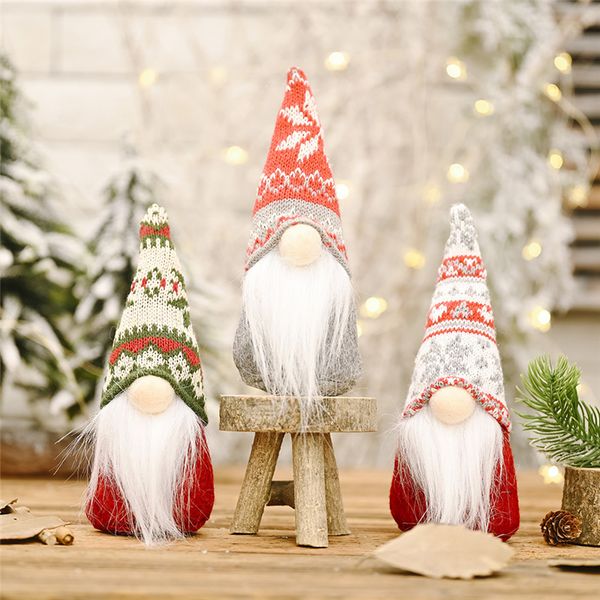 Weihnachten Plüsch Zwerg Santa handgemachte skandinavische schwedische Tomte Elf Spielzeug Urlaub Geschenk Winter Tischdekorationen JK2011XB