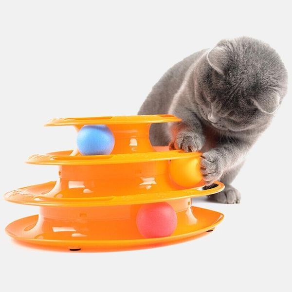 

cat toys happynip toy for cats games ball kat speelgoed windmill tower tracks disc interacitve training kitten jouet1