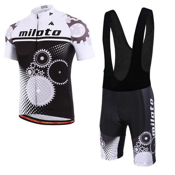 

racing sets miloto men cycling set breathable bike clothing road riding wear, Black;blue