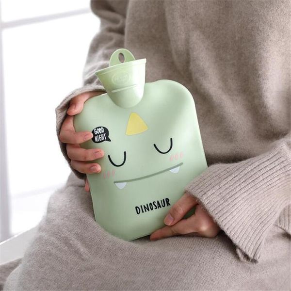 

dinosaur silicone hand warmer water bag microwave heating water injection thermos cute water bottle bag winter warm900ml wmtfvy