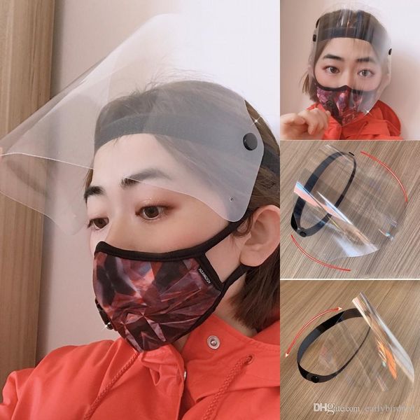 

24h adjustable face shield plastic protective film transparent anti-splash mask for motor cyclyin