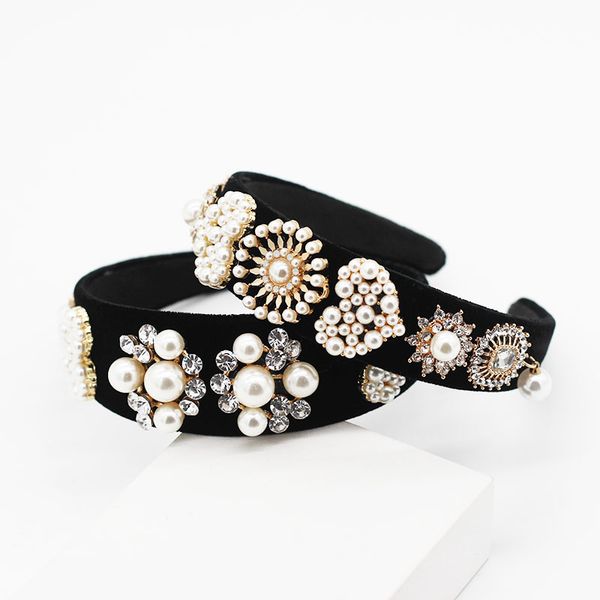 

великолепной леди дикой группа волос нового барокко перлы rhinestone форма сердце оголовье пром путешествие подарки аксессуаров для волос 76, Golden;silver