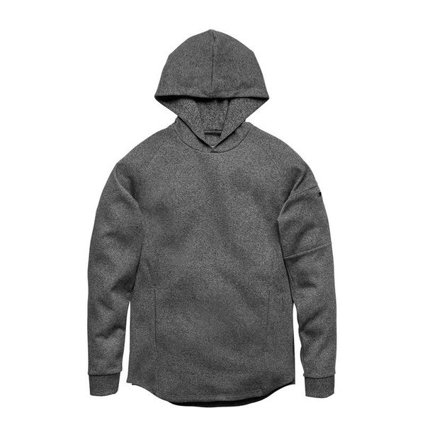 

fall 2021 men's slim fitness sports running exercise hoodie long sleeve raglan sleeve hooded pullover casual training cap, Black