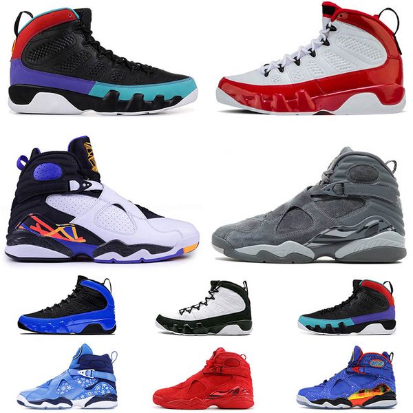 

jumpman 8 8s reflective bugs mens basketball shoes 9 gym red university gold racer blue 9s retro outdoors trainers sneakers eur 47, White;red