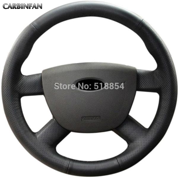 

black artificial leather car steering wheel cover for focus 2 2005-2011