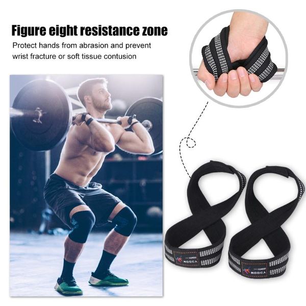 

2pcs gym lifting straps weight lifting wrist weight belt body building for women men fitness barbells pull up rope