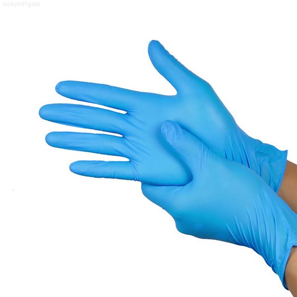 

factory31tzblack/blue 100pcs super-thin gloves nitrile disposable latex work kitchen oil-acid-resistant laboratory unive