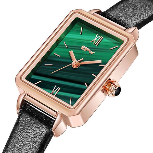 

new kwai tiktok, red, fashion 2020 watch, all match ladies' square watch, Slivery;brown