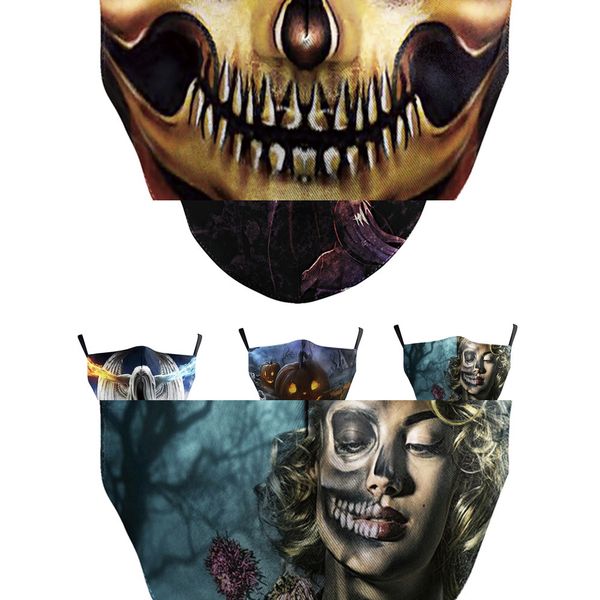 

filter design with masks masks halloween party cosplay washable joker face mask digital printing mask halloween skull proutletwlps