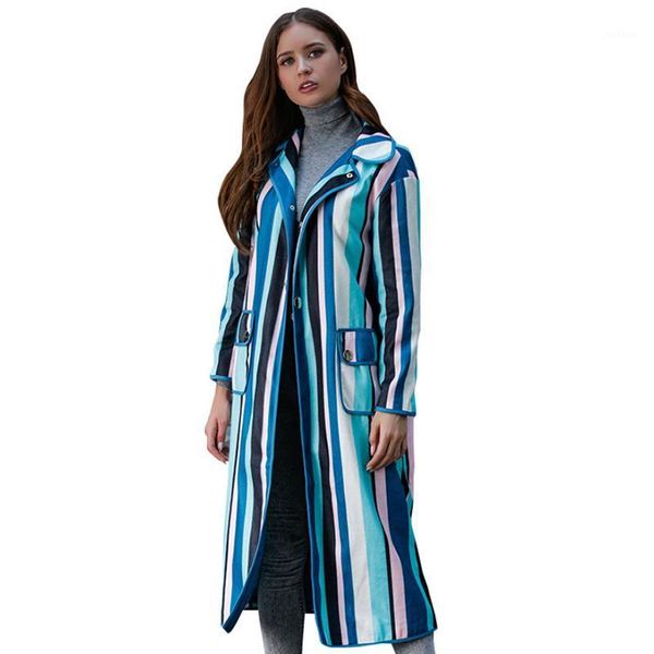 

liva girl winter woman coats 2020 long style turn-down collar single button pockets ladies casual slim female jacket outwear1, Black