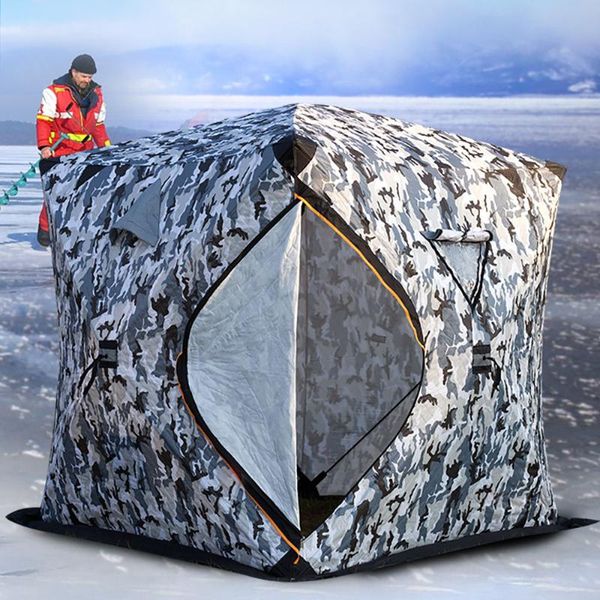 

automatic 2 person winter fishing tent cotton thicken warm tents outdoor camping ice fishing large tent