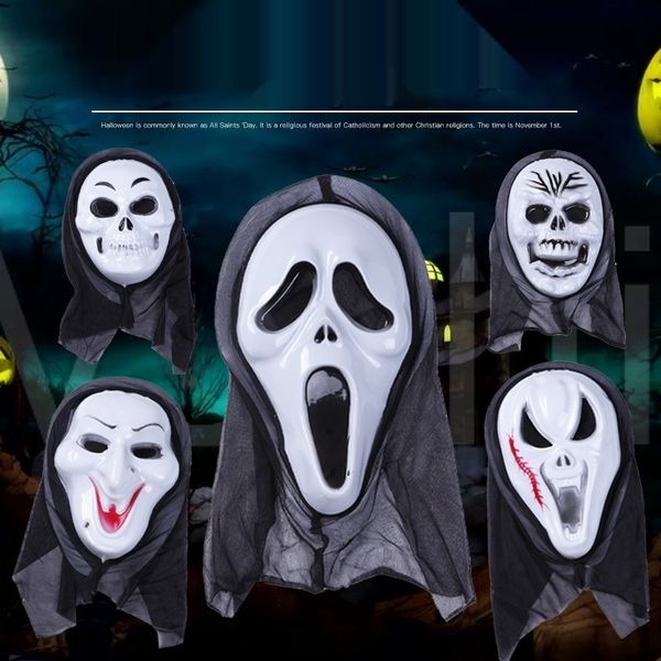 

ntact halloween dance mask ghost single horror face festival piece devilscreamprops bag dance and props skull cloth mask yi3c6