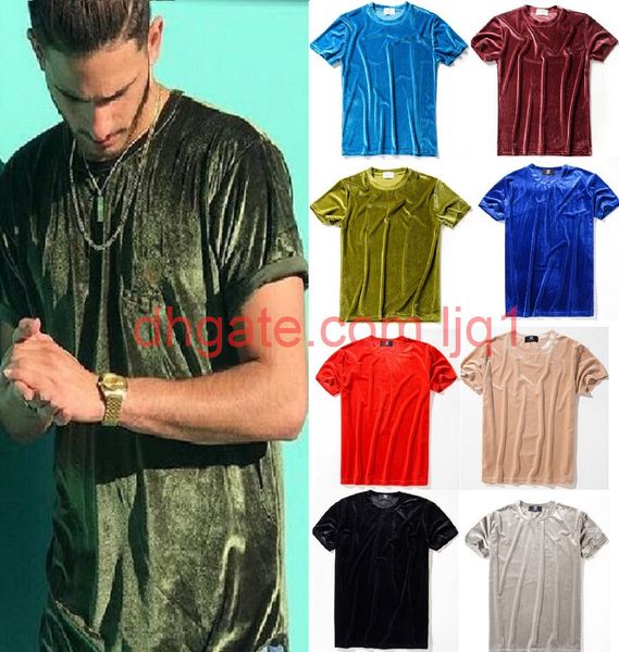 

wholesale men summer mens designer t-shirt european style velvet t-shirt round neck cotton short sleeves male and female t-shirts, White;black
