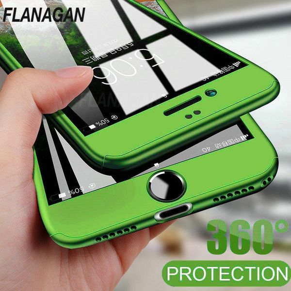 

flanagan 360 degree phone cases for iphone 6 7 8 plus case with tempered glass full cover cases for iphone 5 5s wmtjqt yyysports