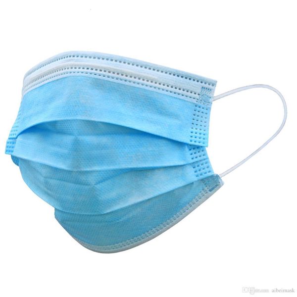 

face 3 layer disposable masks mouth facemask protective mask protection non-woven breathable bacteria