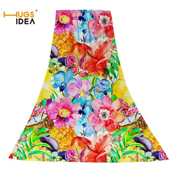 

hugsidea tropical floral flowers print microfiber towels travel picnic blanket beach cover up swimming drying towel hair toalla