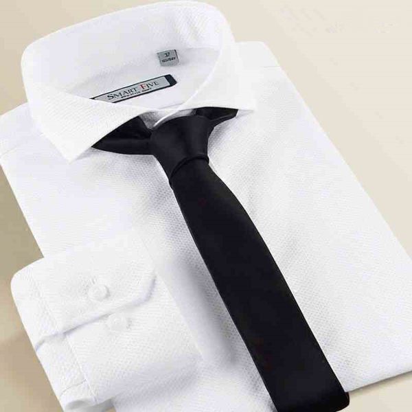 

2020 of smartfive brand men wearing 100% cotton long sleeve men's party clothes formal white male social shirt xcx1, White;black