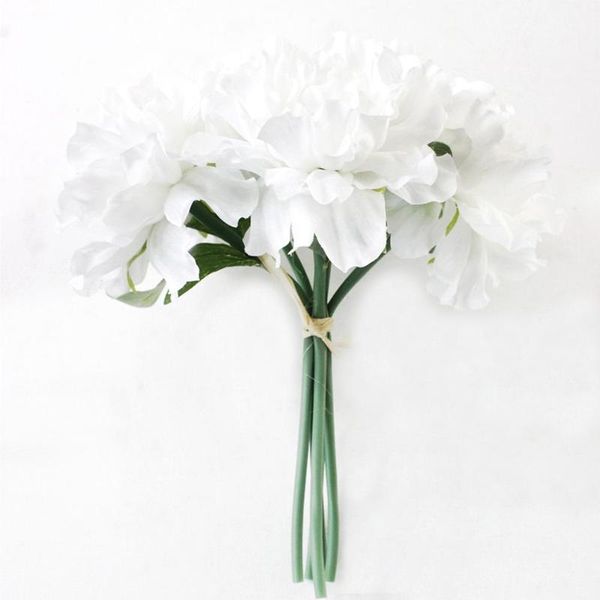 

1 bunch rose silk peony artificial flowers bridal decoration flower fake wedding peony silk rose bouquet home flo e2c7