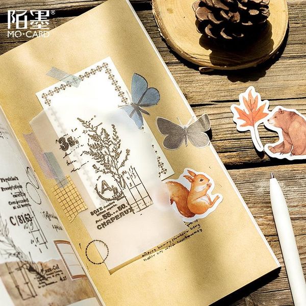 

осенний лес животные декоративные наклейки клей наклейки diy украшения diary канцелярские наклейки дети подарков осенний лес wmtxkk