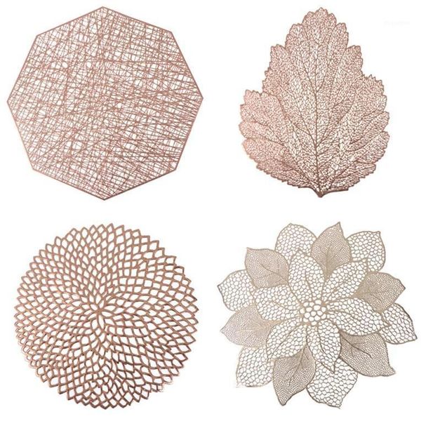 

mats & pads nordic pvc geometric hollow placemat cup mat home decoration table kitchen tool for dining bowl plate tableware pad1