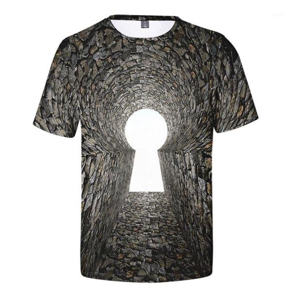 

wamni fashion 3d t shirt tee tunnel short sleeve novelty loose high street streetwear funny light spot o-neck, White;black