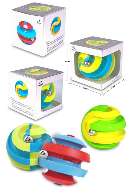 Novos brinquedos de descompressão de pista de mármore anéis mágicos bola de cubo mágico Mobius brinquedo giroscópio de ponta de dedo para meninos e presentes grils