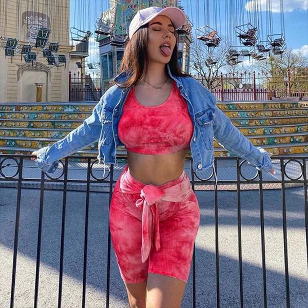 

sleeveless two piece set women v neck thank elastic hight sashes leggings streetwear casual 2020 summer female outfit, Gray