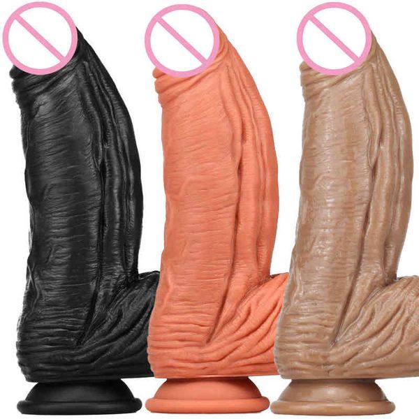 Nxy dildos anais brinquedos ruba grande garanhão sílica sílica gel real muscle muscle simulou pênis feminino masturbação diversão adulto produtos 0225