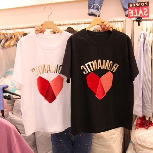 

loose korean ins style network celebrity girls short-sleeved t-shirt summer white and black o-neck young style1