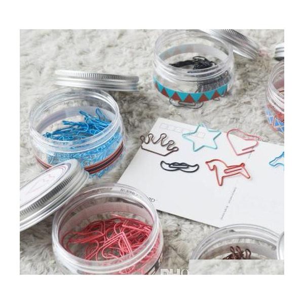 

korean creative stationery clip /cute cartoon animal paperclip colour / boxed shape bookmark wholesale eznni