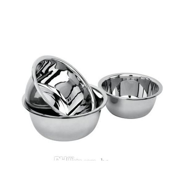 

20*8.5cm stainless steel dish dinner basin tableware durable snack fruit bowls kitchen restaurant accessories pzgcj
