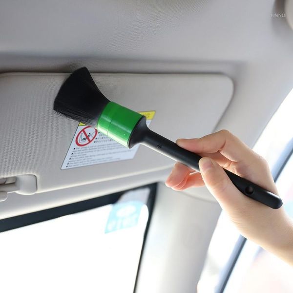 

soft bristle brush cleaning brush set 5pcs car cleaning tool kit for interior dashboard wheel rims green car cleaner wash1