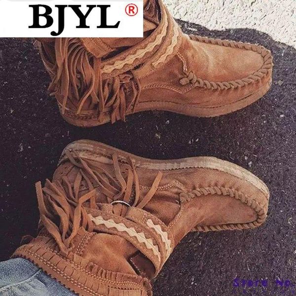 

boots 2021 fashion dihope classic tassel western cowboy for women leather cowgirl low heels shoes woman winter ankle, Black