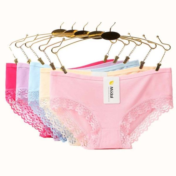 

120pcs/lot women modal panties women daily cotton underwear lingerie female briefs underpants /xl plus size panty, Black;pink