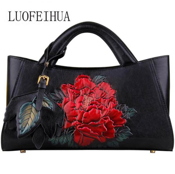

luofeihua 2020 new trend national wind embossed handbag european and american fashion leather handbags shoulder messenger bag