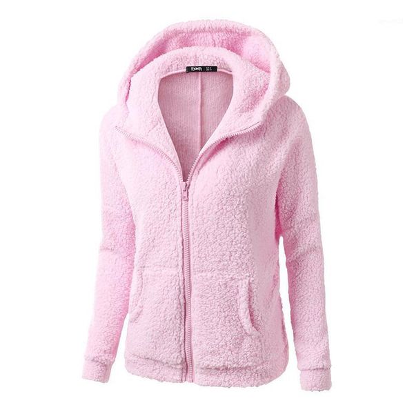 

amoy2021 women's hoodies & sweatshirts bigsweety women fleece winter warm hooded long sleeve zipper thicken coat outwear sudaderas jack, Black
