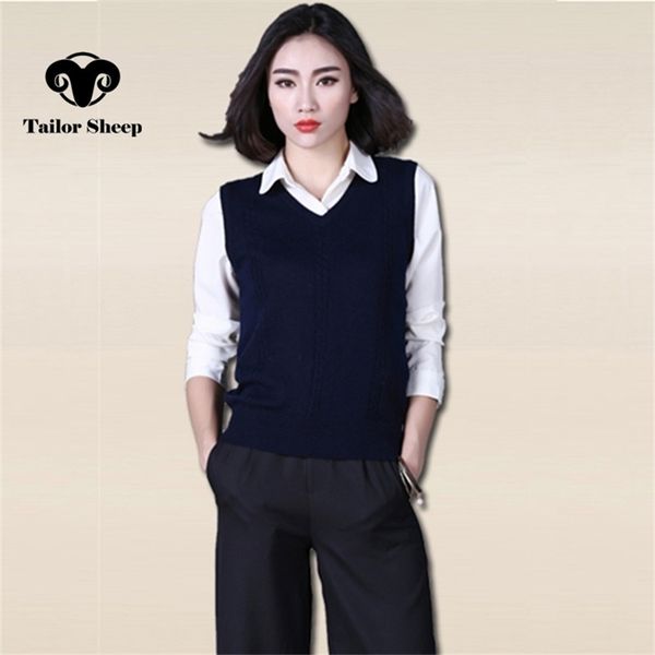 

spring autumn new style women vest pullover wool material female jacket short vest twist pattern vest basic shirt 201214, Black;white