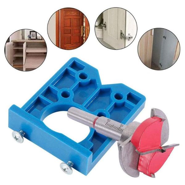 

35mm guide hinge hole drilling jig conceal locator hole opener drill locator woodworking opener door cabinet accessories